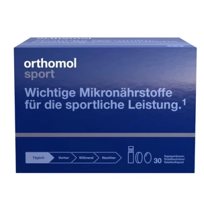 Abbildung von Orthomol Sport Mikronährstoffe für sportliche Leistung mit Magnesium, Vitamin D und B12 Trinkampullen/Tabletten/Kapseln à 30 Tagesportionen
