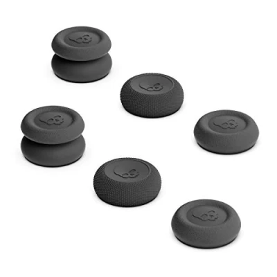 Abbildung von Skull &amp; Co. Skin, CQC und FPS Daumengriff Set Joystick Kappe Analog Stick für Xbox (XSX/XB1) Controller Schwarz, 3 Paare(6Stk)