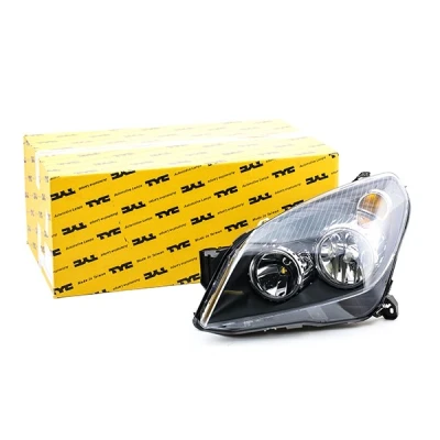 Abbildung von TYC 20 0390 05 2 Scheinwerfer links H1, H7 mit Elektromotor, Lampenträger OPEL: Astra H Schrägheck, GTC, Caravan kfzteile,