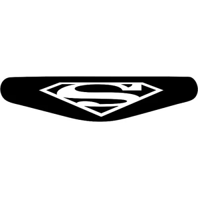 Abbildung von Decus Shop Play Station PS4 Lightbar Sticker Aufkleber Superman (schwarz)