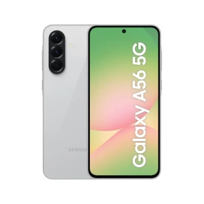 Abbildung von Samsung Galaxy A56 5G AI Smartphone ohne Vertrag, Simlockfreies Handy mit Android, 8 GB RAM, 128 Speicher, 50 MP Kamera, Awesome Lightgray, 2,5 Jahre Herstellergarantie [Exklusiv auf Amazon]