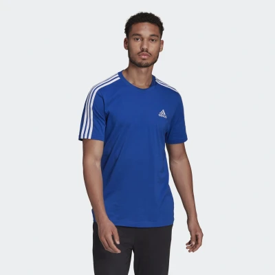Abbildung von adidas Herren Essentials Single Jersey 3 Stripes Tee, Alumina, XS