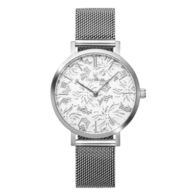 Abbildung von ORPHELIA Damen Analog Quarz Uhr mit Edelstahl Armband OR12803, Silber