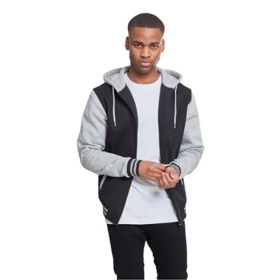 Abbildung von Urban Classics 2TONE ZIP Hoody Sweatjacke, Herren, Größe: 5XL, Black/grey