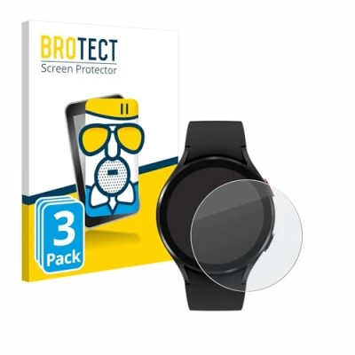 Abbildung von BROTECT Entspiegelungs Schutzglas für Samsung Galaxy Watch 4 (44mm) (3 Stück) Schutz Folie Panzerfolie Glas Matt [Extrem Kratzfest 9H, Anti Reflex]