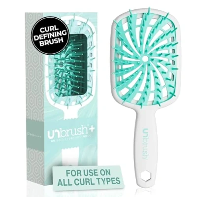 Abbildung von FHI Heat UNbrush!! UNbrush Plus Entwirrbürste für sanftes und effektives Entwirren bei nassen oder trockenen zerbrechlichen Haartypen 84 UltraFlex Borsten, ultraleichte, antistatische, belüftete