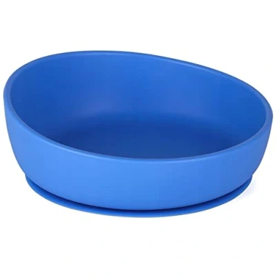 Abbildung von Doidy Bowl für Babys aus Silikon Weiche, flexible Schüssel mit Saugboden die Einführung von Ergänzungsfuttermitteln Schräge Babyschale hohem Rand Verwendung ab 6 Monaten bis Kleinkind