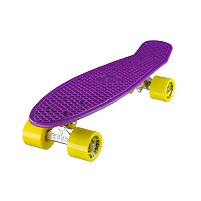 Abbildung von Ridge 22&quot; Mini Cruiser Board Retro Skateboard, komplett, in lila, völlig der EU entworfen und hergestellt