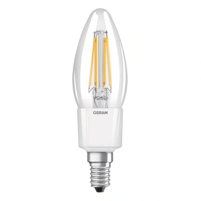Abbildung von OSRAM Filament LED Lampe mit E14 Sockel, Kerzenform, Warmweiss (2700K), 6 W, Ersatz für 60 W Glühbirne, Retrofit CLASSIC B
