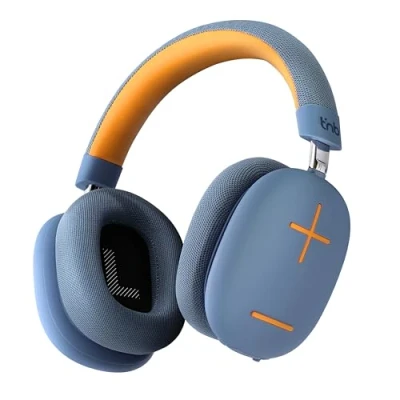 Abbildung von T&#039;nB Kabellose Kopfhörer, faltbar, passive Geräuschunterdrückung, mit Bluetooth Verbindung, Stereo Sound integriertem Mikrofon, Akkulaufzeit bis zu 50 Stunden Schwarz