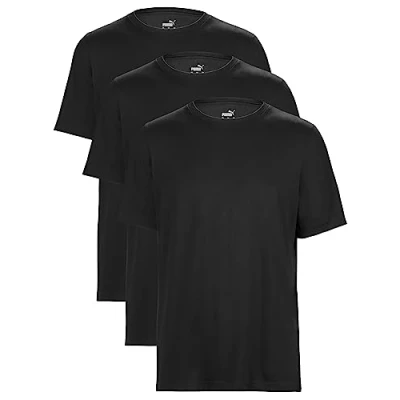 Abbildung von PUMA T Shirt Herren Statement Deluxe Edition Baumwolle 3er Pack Black Gr. M