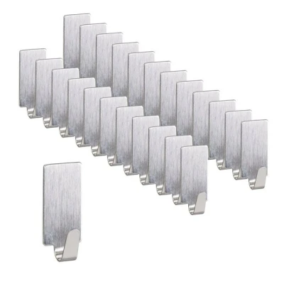 Abbildung von relaxdays Klebehaken 24er Set eckig