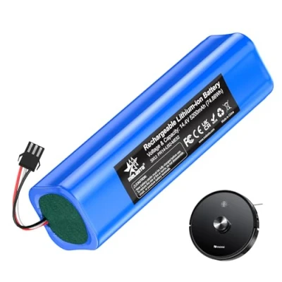 Abbildung von melasta 14.4V Li Ion 5200 mAh Ersatz Akku Batterie für Proscenic M7 M8 Pro/Lydsto R1 / Uoni V980 Plus/Lenovo Lr1/ Roidmi Eve Plus/Xiaomi Viomi S9 Tesvor M1/ Neabot N1 N2 Staubsauger