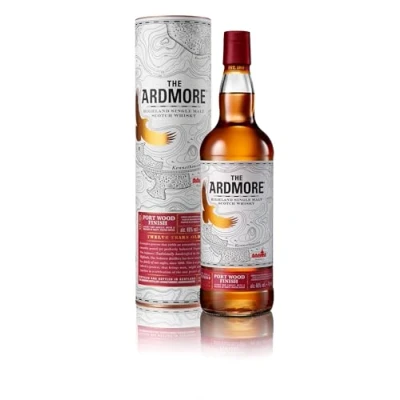 Abbildung von Ardmore 12 Jahre Port Wood Finish Single Malt Whisky mit Geschenkverpackung 46% Vol 700ml Einzelflasche