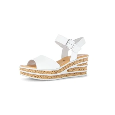 Abbildung von Gabor Damen Sandaletten, Frauen Sandalen,Best Fitting,offene Schuhe,Strandschuhe,Sommersandalen,bequem,flach,Weiss (So.Kalk),41 EU / 7.5 UK