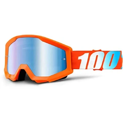 Abbildung von 100% STRATA Brille Spiegel Blau Linse, Orange , Größe One Size 50410 006 02