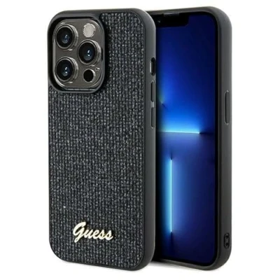 Abbildung von Guess GUHCP14XPMSDGSK Hülle für iPhone 14 Pro Max 6.7&quot; Schwarz hardcase Disco Metal Script