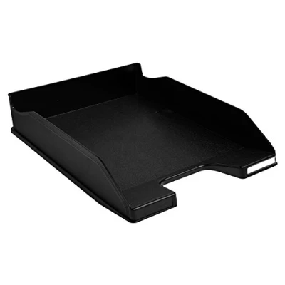 Abbildung von Exacompta 11314D Premium Briefablage Combo Midi DIN A4. Ideale Briefkörbe für Ihre Organisation. Robuste und stapelbare Ablagekörbe schwarz