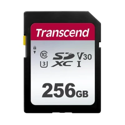 Abbildung von Transcend Highspeed 256GB SDXC Speicherkarte (für Digitalkameras / Photo Box alltägliche Aufnahmen &amp; Videos Autoradio) Class 10, UHS I U3, Video Speed V30 für 4K Ultra HD TS256GSDC300S