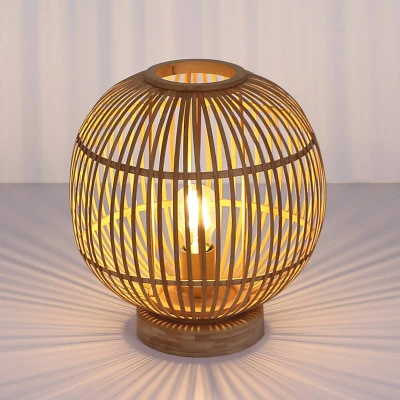 Abbildung von Lighting HILDEGARD Tischleuchte Bambus naturfarben, 1x E27
