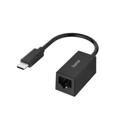 Abbildung von Hama 200322 Netzwerk Adapter USB C Stecker LAN/Ethernet Buchse, Gigabit Ethernet