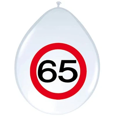 Abbildung von Ballon 65 Jahre Verkehrszeichen 8 Teile
