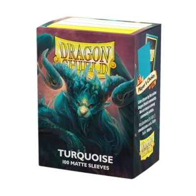 Abbildung von Dragon Shield Sammelkarte Standard Size Matte Sleeves Turquoise (100 Sleeves)