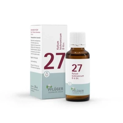 Abbildung von Schüßler Salz Nr. 27 Kalium bichromicum D6 30 ml