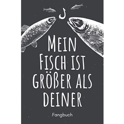 Abbildung von Mein Fisch ist größer als deiner Fangbuch: A5 Fangbuch Fang Logbuch Angler Notizbuch Angelerfolge Angel Weißhirsch Geschenk für ... Anglerinnen, Kinder, Männer und Frauen