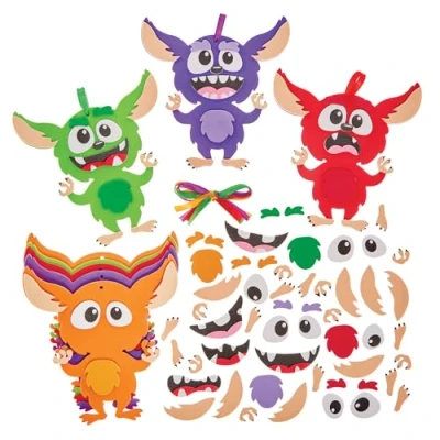 Abbildung von Baker Ross FX859 Gremlin Mix&amp;Match Deko Sets Packung mit 8, Weihnachts Kunsthandwerk für Kinder