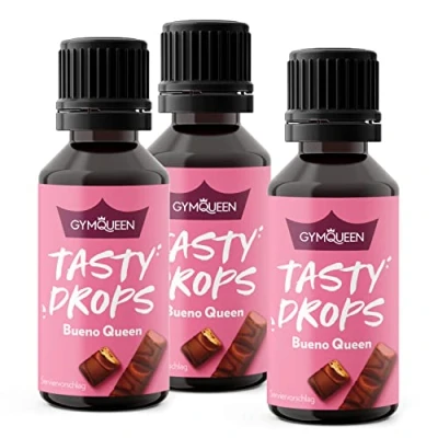 Abbildung von GymQueen Tasty Drops, Bueno Queen, 3x30ml, Flavour Drops ohne Kalorien