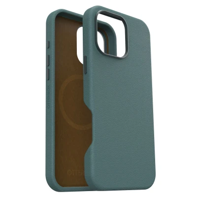 Abbildung von Apple iPhone 16 Pro Max Hülle MagSafe Kunstleder OtterBox Hard Case/Backcover Handyhülle Grün Shockproof/Stoßfest