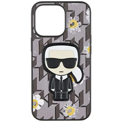 Abbildung von Karl Lagerfeld Iconic Flower iPhone 13 Pro Hülle (Grau)