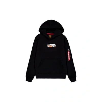 Abbildung von Alpha Industries CAMO Panel Hoody Sweatshirt, Herren, Größe: XXL, Black