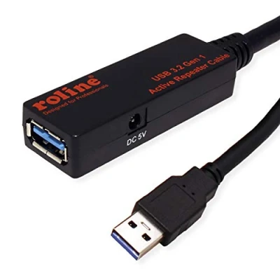 Abbildung von ROLINE USB 3.2 Gen 1 Aktives Repeater Kabel, schwarz, 20 m
