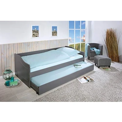 Abbildung von Inter Link Funktionsbett Malte, 2 in 1 Gästebett aus Massivholz, Liegeflächen 90x200, Farben