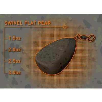 Abbildung von Fox Camotex Wirbel Flat Pear 42gr / 1.5oz Blei Wirbelblei