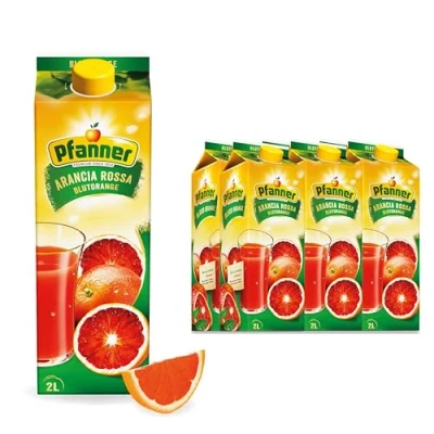 Abbildung von Pfanner Blutorange Getränk im Vorratspack Fruchtig frisches mit Vitamin A und C 30% Fruchtgehalt (6 x 2 l)