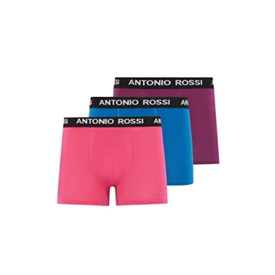 Abbildung von FM London Antonio Rossi Fitted 3 PACK Panties, Herren, Größe: Small, Purple/pink/blue