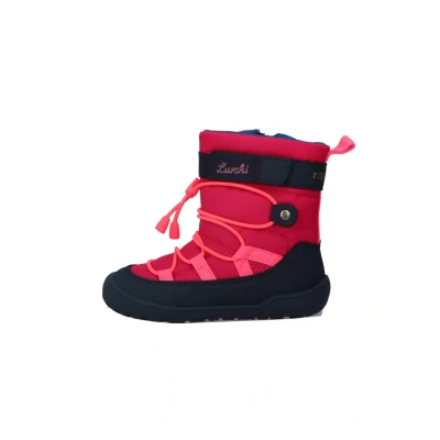 Abbildung von Lurchi JACE TEX Unisex Schnürstiefelette für Kinder, Größe: 24, Navy/pink Schuhe