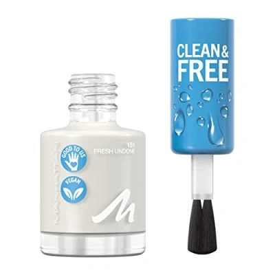 Abbildung von Manhattan Clean und Free Nail Polish, Fb. 151 Fresh Undone, atmungsaktiver Nagellack, vegan, 8 ml