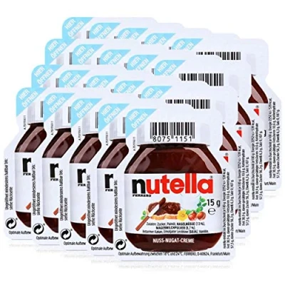 Abbildung von 20x Ferrero Nutella Nuss Nougat Creme Brotaufstrich Portionspackung 15g