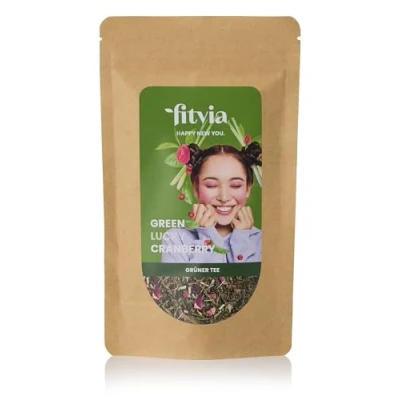 Abbildung von fitvia Grüner Tee &quot;Green Lucky Cranberry&quot;: loser Tee, Cranberry echte Fruchtstücke, ohne Zuckerzusatz, 100g