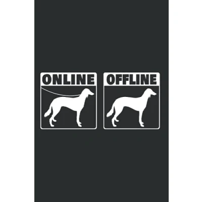 Abbildung von Saluki Notizbuch: Online Persischer Windhund Internet / 6x9 Zoll 120 karierte Seiten