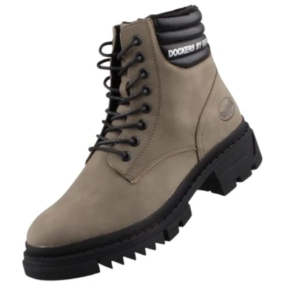 Abbildung von Dockers by Gerli Schnürboots Stiefelette mit seitlichem Reißverschluss