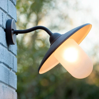 Abbildung von Lucide ARUBA Wandleuchte Außen Ø 30 cm 1xE27 IP44 Rostfarbe