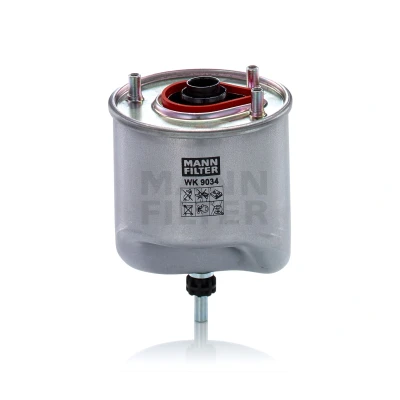 Abbildung von MANN FILTER WK 9034 Kraftstofffilter Leitungsfilter CITROËN: Berlingo II, C4 Aircross, C5 III Kombi, PEUGEOT: 508 I SW, 308 SW 2, 208 Schrägheck