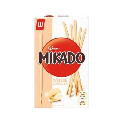 Abbildung von Mikado Weiße Schokolade Kekse überzogen mit heller 24 x 75g