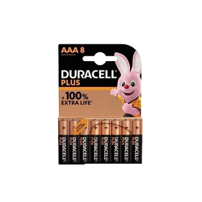 Abbildung von 8 x Duracell AAA plus (1 Blistercard a Batterien) Batterien Mini Stylus (LR03/MN2400)