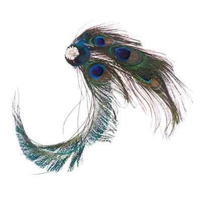 Abbildung von Beaupretty Feder Haarspange Fascinators Pfau Flapper Kopfschmuck Frauen Party Kopfbedeckungen Haarschmuck Schmuck für und Mädchen